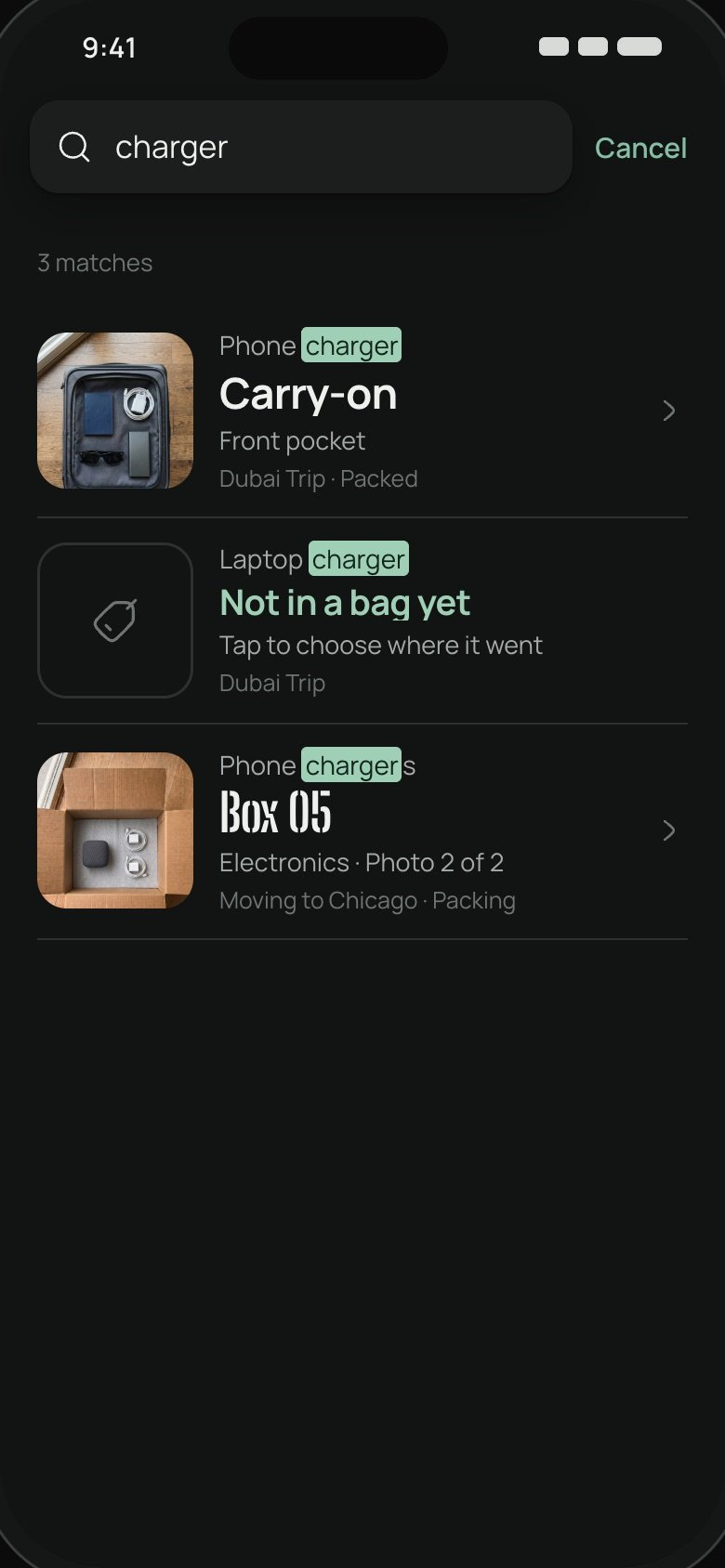 Tuck search results on a phone