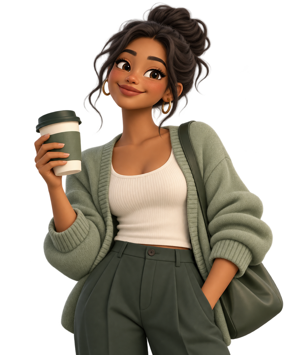 Young woman enjoying a coffee